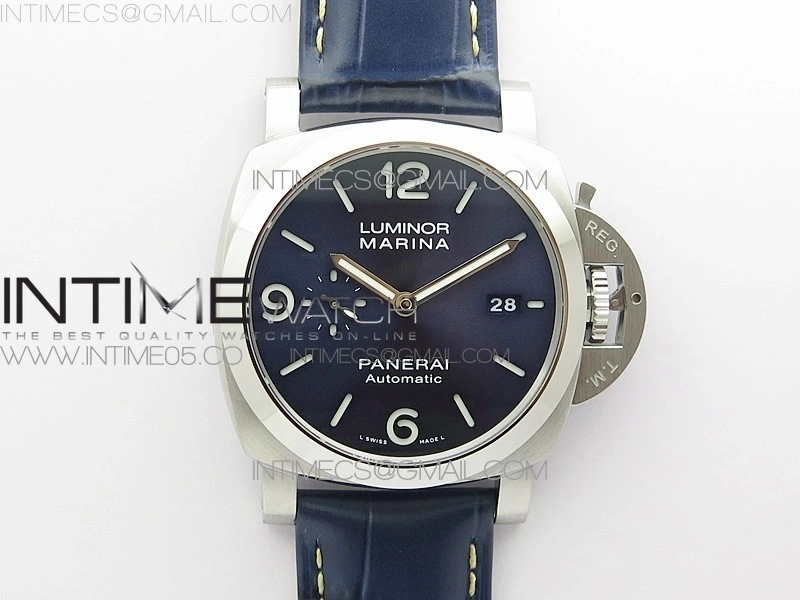 PAM1313 VSF 1:1 Best Edition Blue Dial on Blue Leather Strap P.9010 Clone